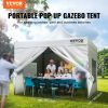 VEVOR 10x10 FT Pop up Canopy with Removable Sidewalls, Instant Canopies Portable Gazebo & Wheeled Bag, UV Resistant Waterproof, Enclosed Canopy Tent f